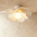 FloraGlow Bloom Ceiling Light With White Acrylic Shade And Modern Wave Design