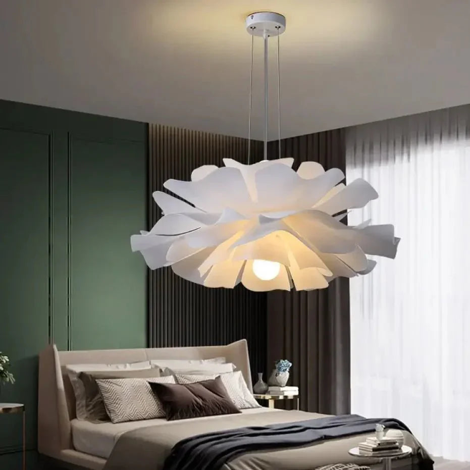 Petalia Bloom White Acrylic Chandelier For Modern Interiors