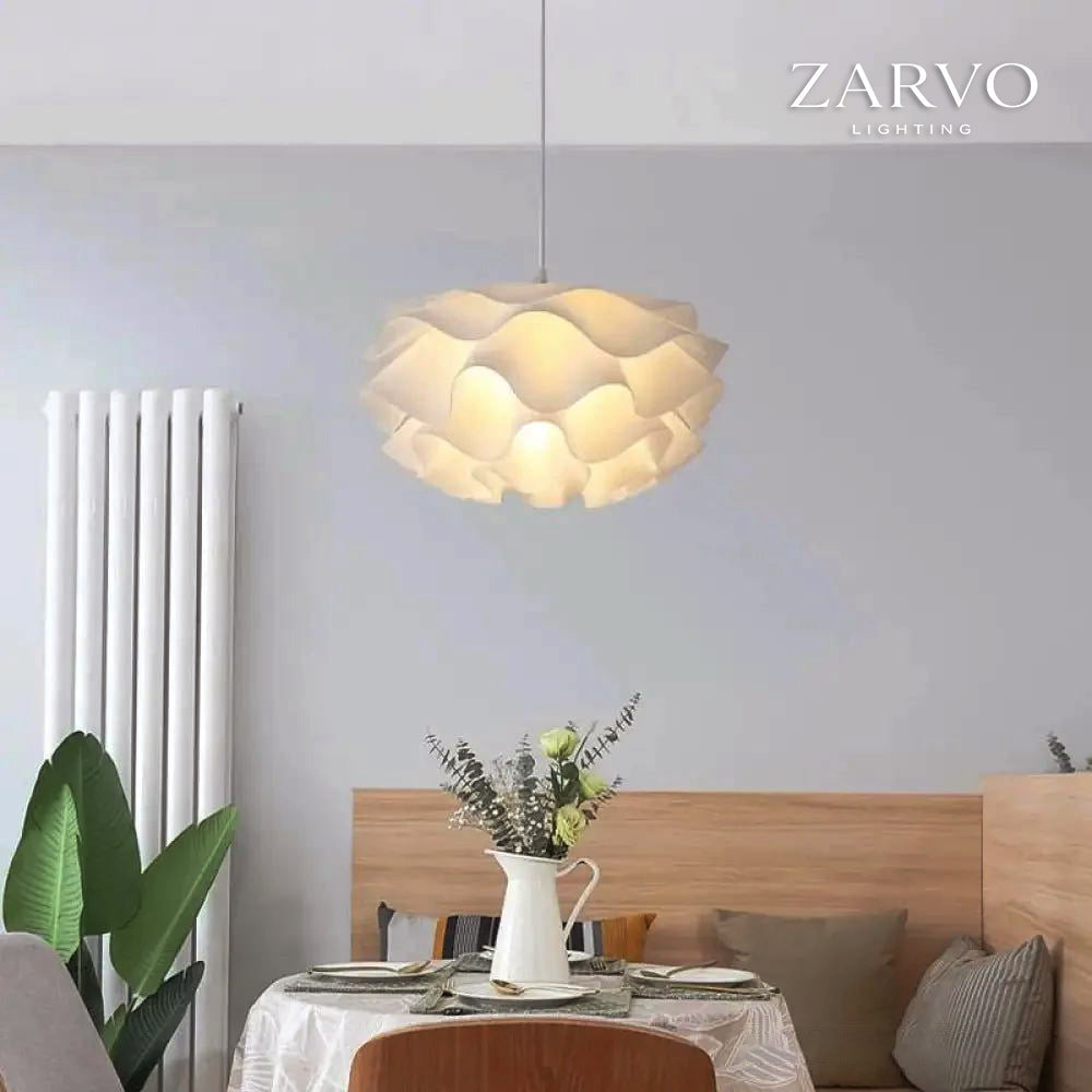 Petalia Bloom White Acrylic Chandelier For Modern Interiors
