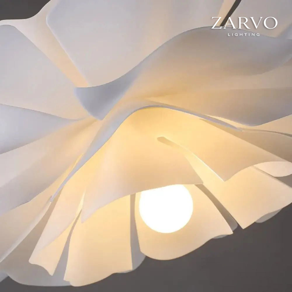 Petalia Bloom White Acrylic Chandelier For Modern Interiors