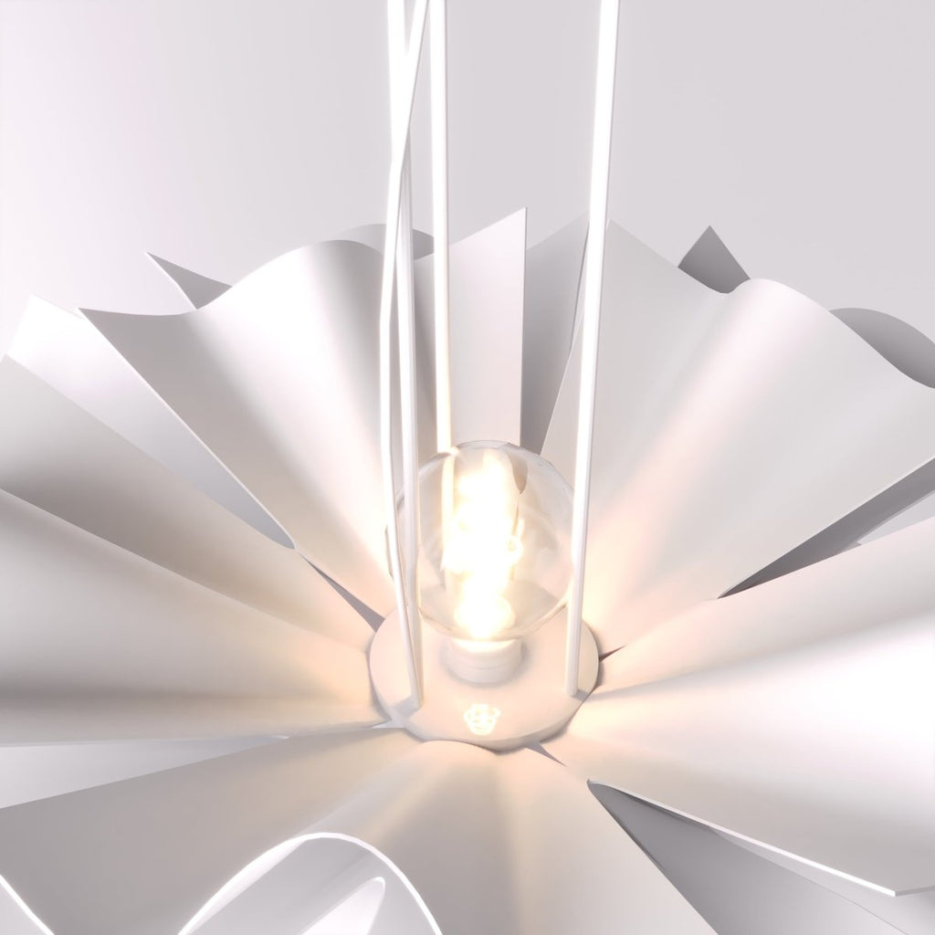 Petalia Bloom White Acrylic Chandelier For Modern Interiors
