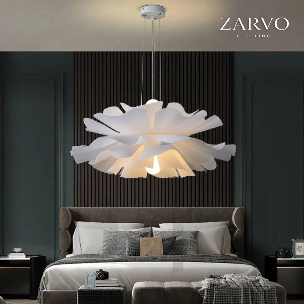 Petalia Bloom White Acrylic Chandelier For Modern Interiors