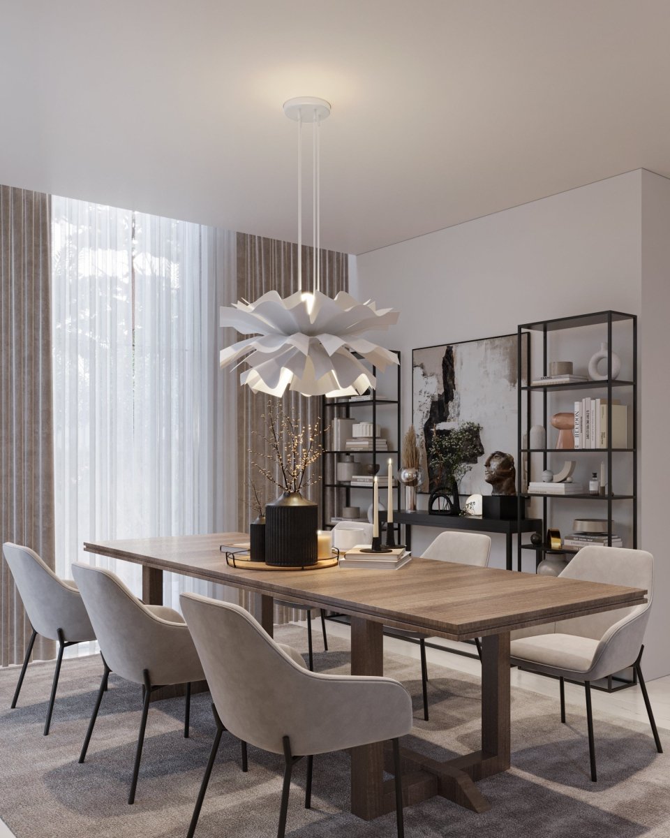 Petalia Bloom White Acrylic Chandelier For Modern Interiors