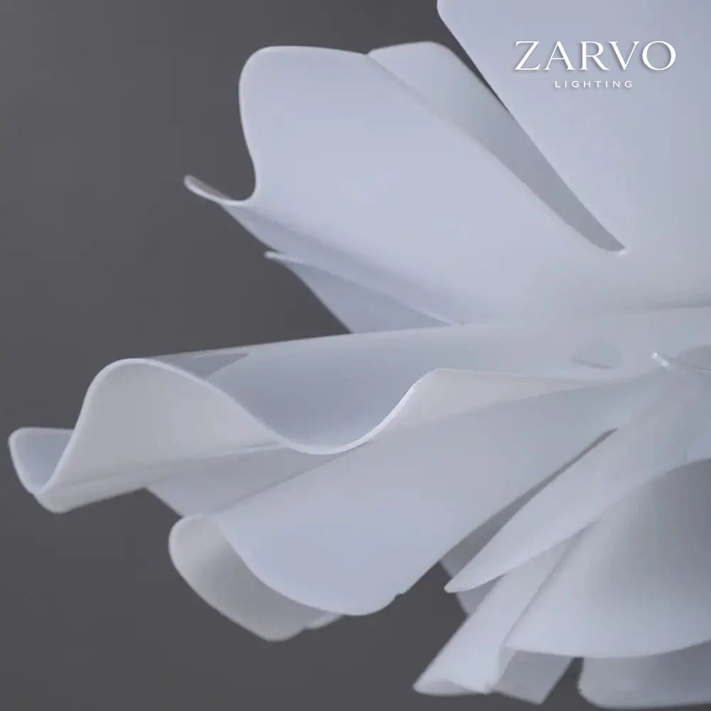 Petalia Bloom White Acrylic Chandelier For Modern Interiors