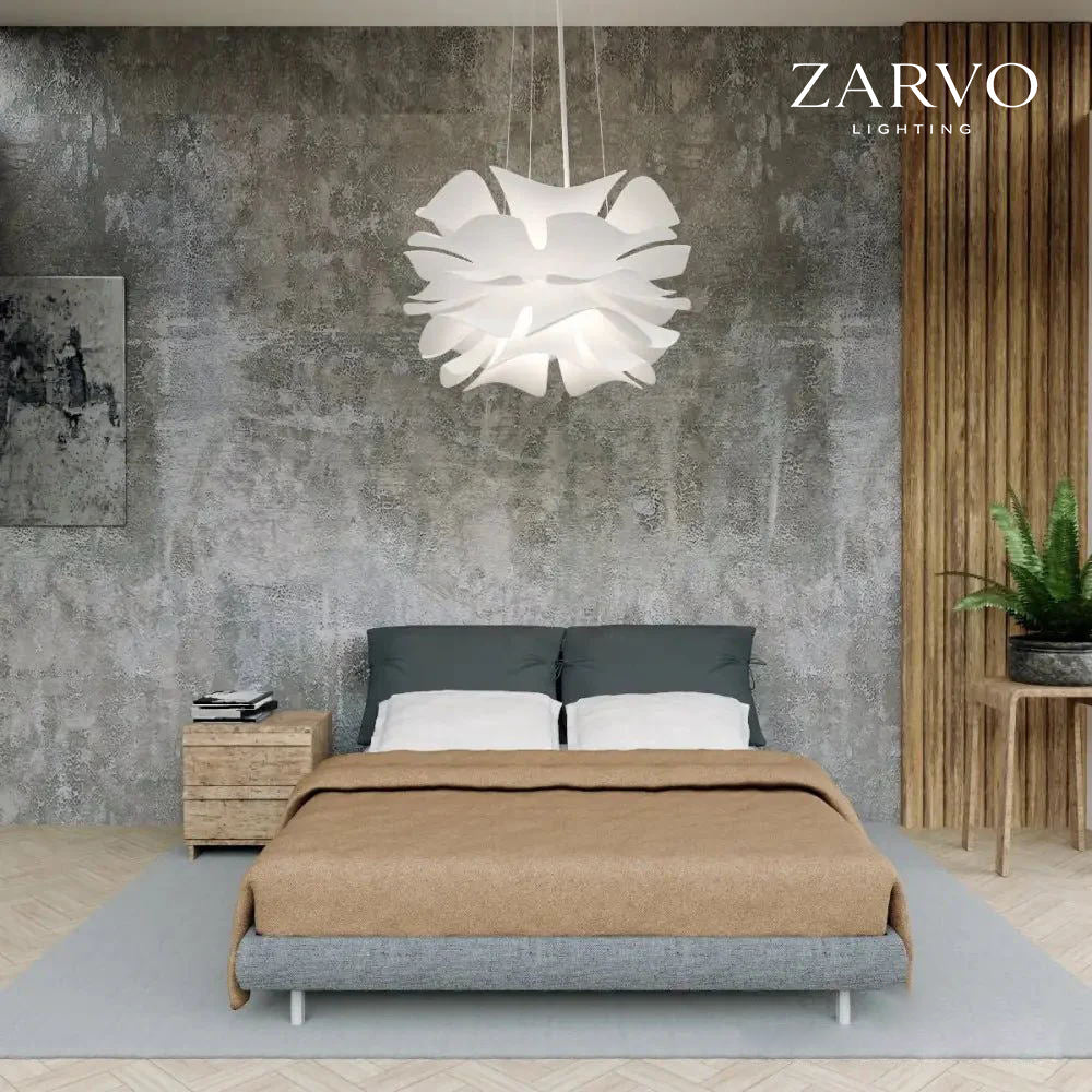 Petalia Bloom White Acrylic Chandelier For Modern Interiors