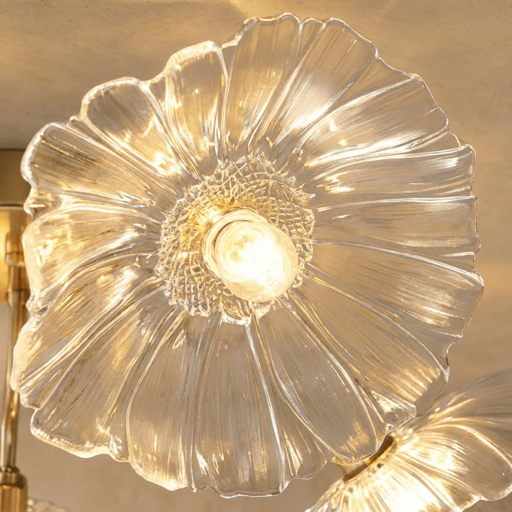 Blossom Glass Flower Ceiling Light With Soft Diffused Illumination
