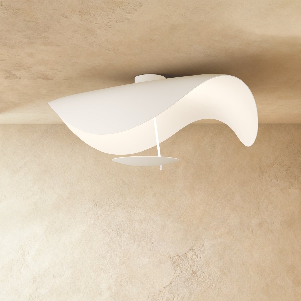VerdeLeaf Orb Ceiling Light With Reflective Disc And Metal Shade