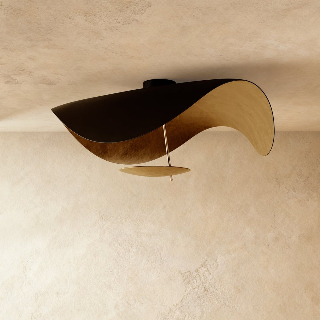 VerdeLeaf Orb Ceiling Light With Reflective Disc And Metal Shade