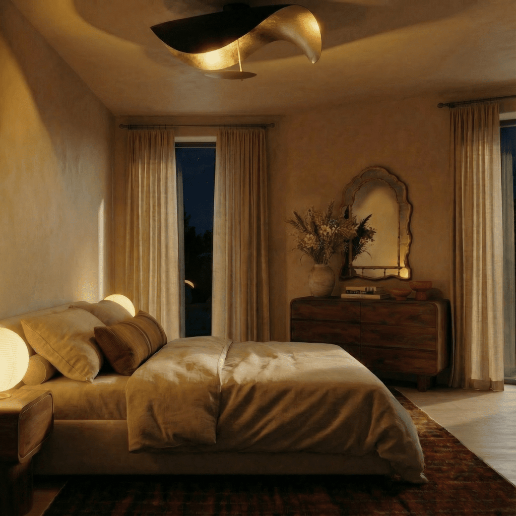 VerdeLeaf Orb Ceiling Light With Reflective Disc And Metal Shade