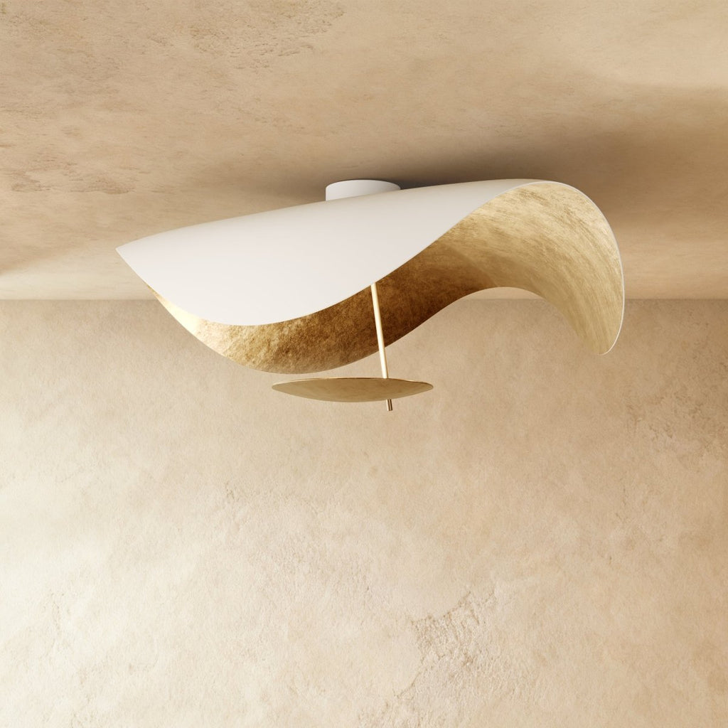 VerdeLeaf Orb Ceiling Light With Reflective Disc And Metal Shade