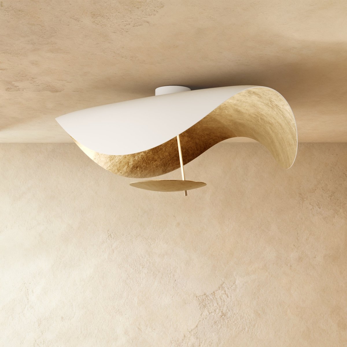 VerdeLeaf Orb Ceiling Light With Reflective Disc And Metal Shade