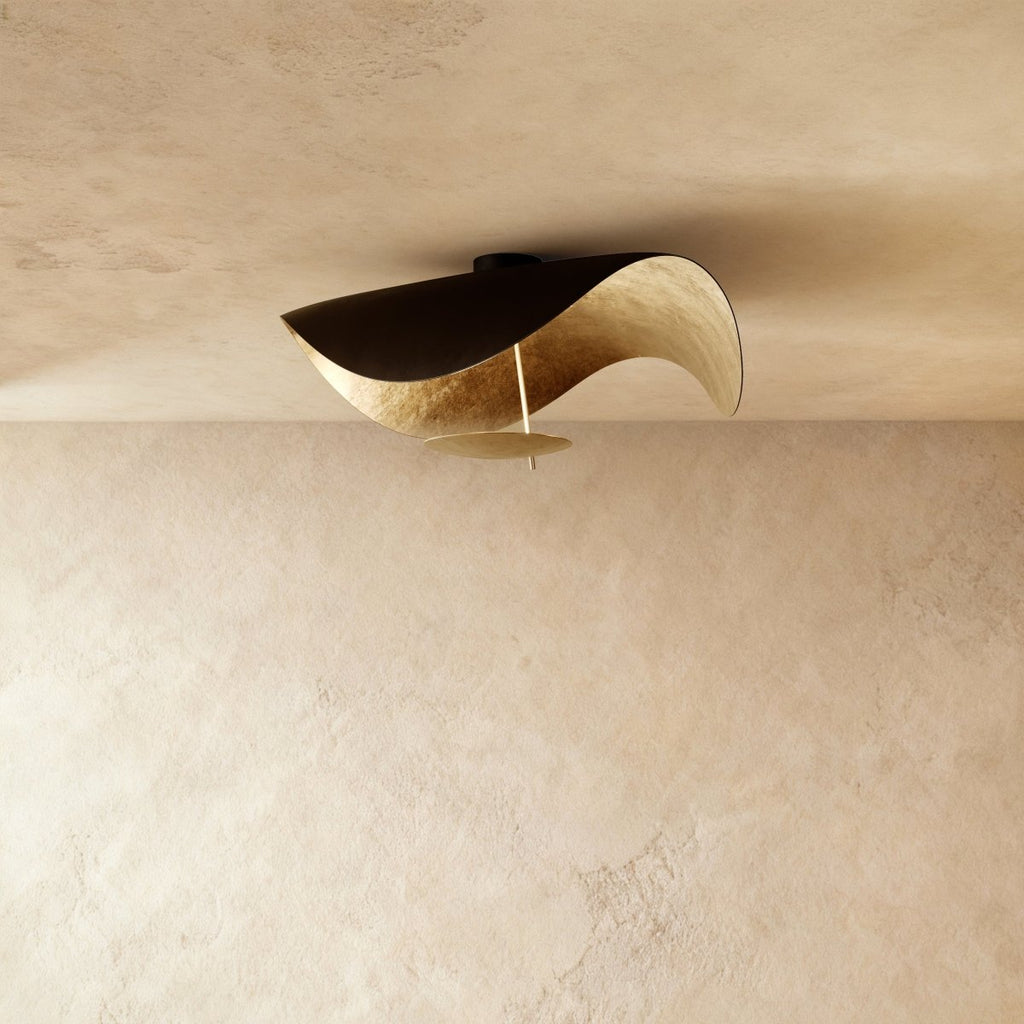 VerdeLeaf Orb Ceiling Light With Reflective Disc And Metal Shade