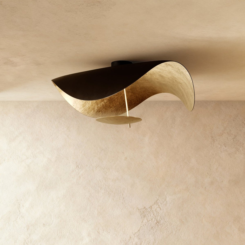 VerdeLeaf Orb Ceiling Light With Reflective Disc And Metal Shade