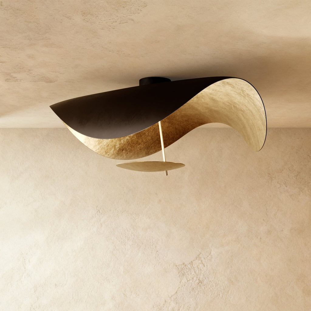 VerdeLeaf Orb Ceiling Light With Reflective Disc And Metal Shade