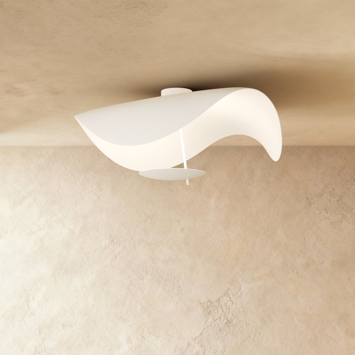 VerdeLeaf Orb Ceiling Light With Reflective Disc And Metal Shade