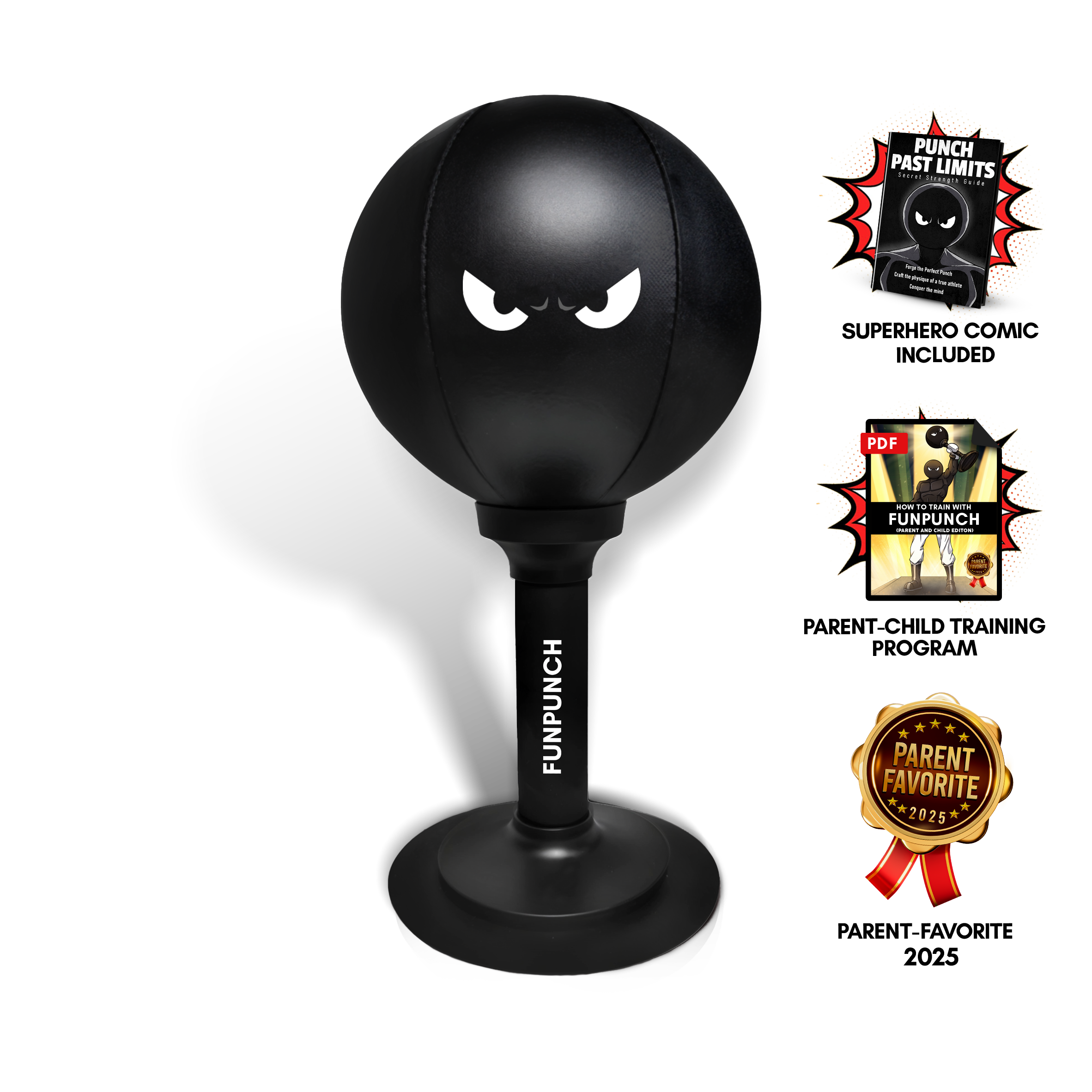 Suction-Mounted Punching Ball Made For Kids' Active Play