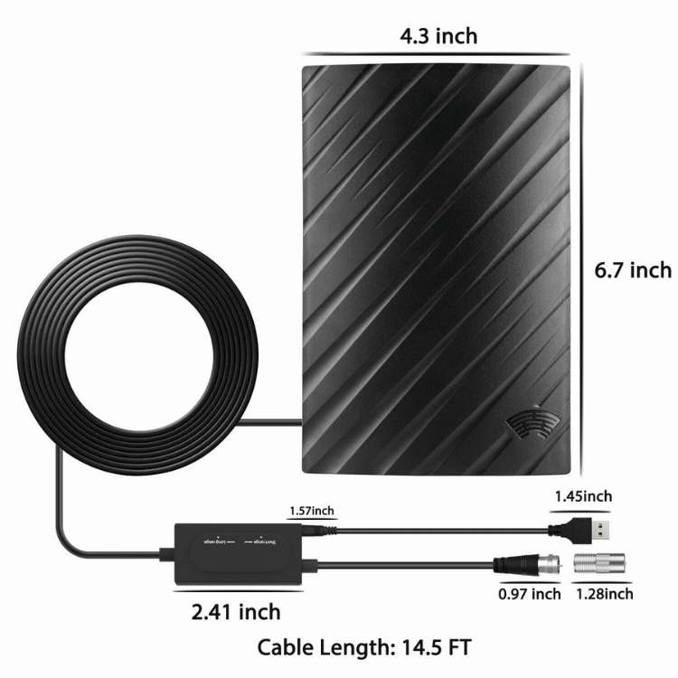 LumaWave 4K-Zimmer-TV-Antenne, 600-Meilen-Reichweite, Plug-and-Play-Einrichtung