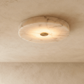 Luma Vein Alabaster Ceiling Light With Copper Accent