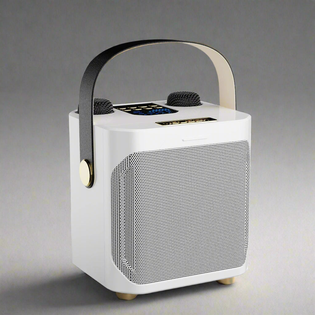 100 W:n kannettava karaokelaite, Bluetooth 5.3 ja kaksi langatonta mikrofonia