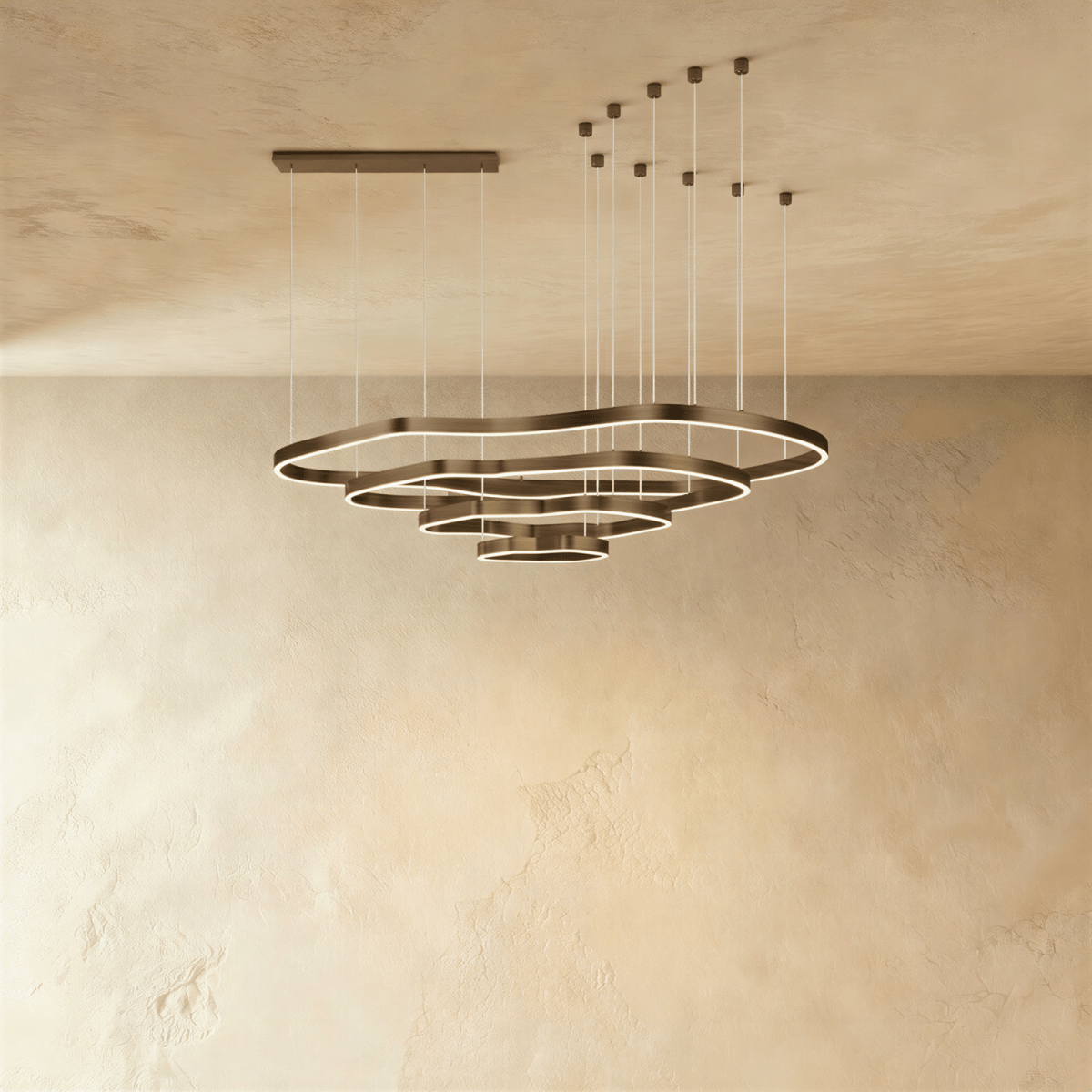 Nova Ring LED Chandelier With Acrylic Diffuser For Modern Ambiance