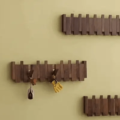 LyraWood väggkrokslist, pianoinspirerad design i bok eller valnöt