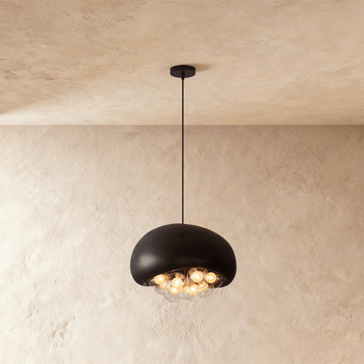 Aurora Dome Pendant Light With Resin Globes And Cozy Diffusion