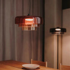 FjordLumen Glass Pendant Light, Warm LED Glow, Multi-Tier Design