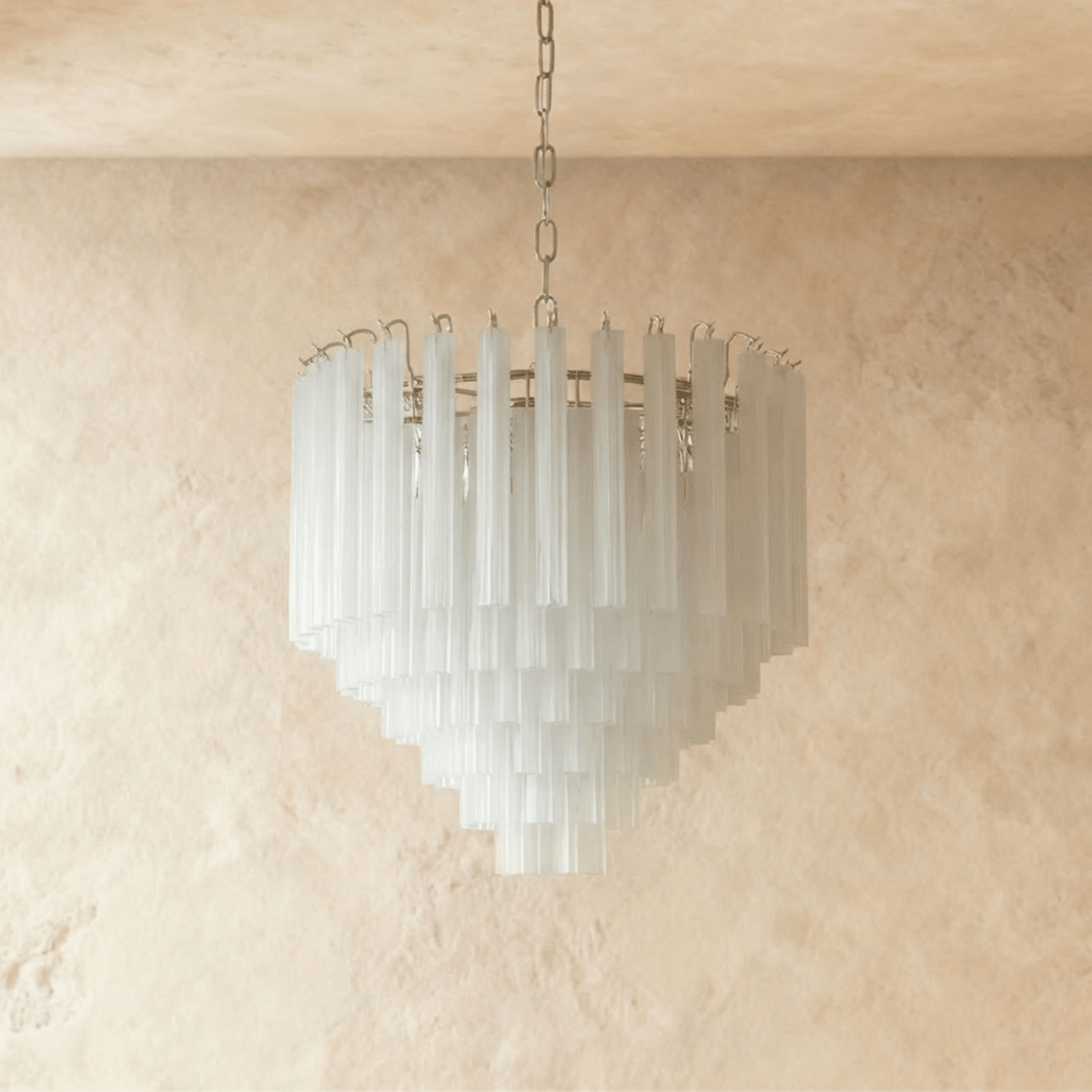 Lumara Iron Chrome Chandelier For Warm Living Room Glow