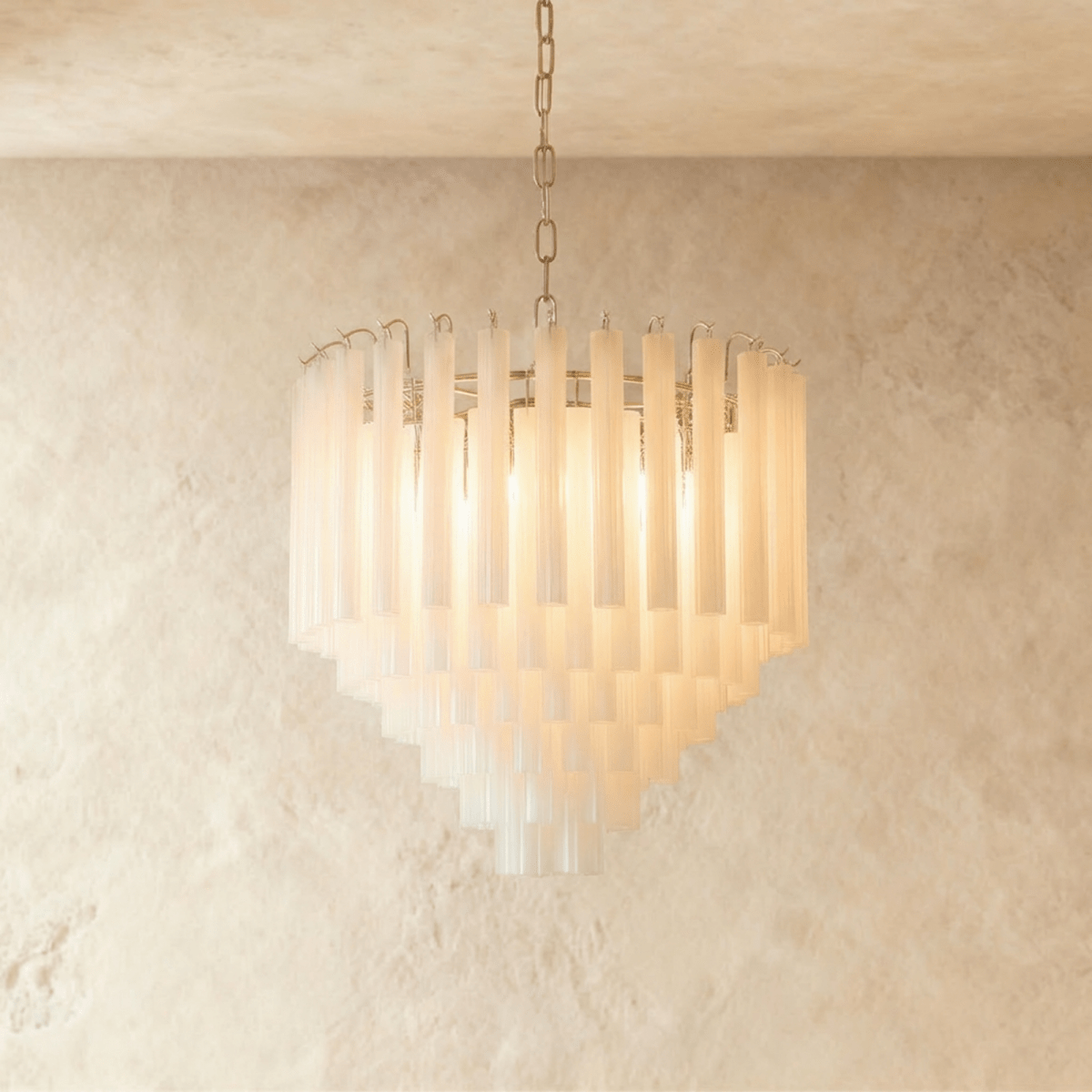 Lumara Iron Chrome Chandelier For Warm Living Room Glow