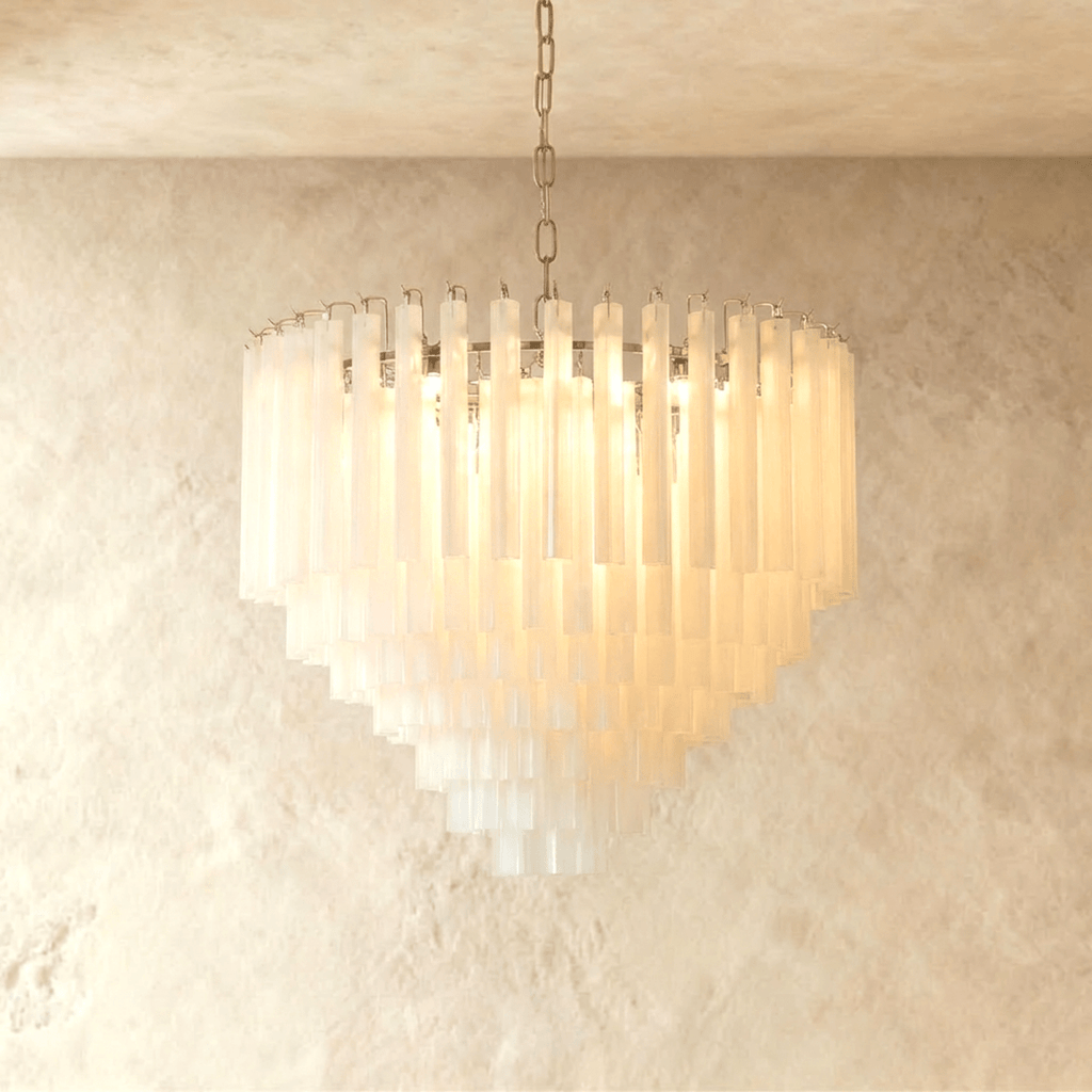 Lumara Iron Chrome Chandelier For Warm Living Room Glow