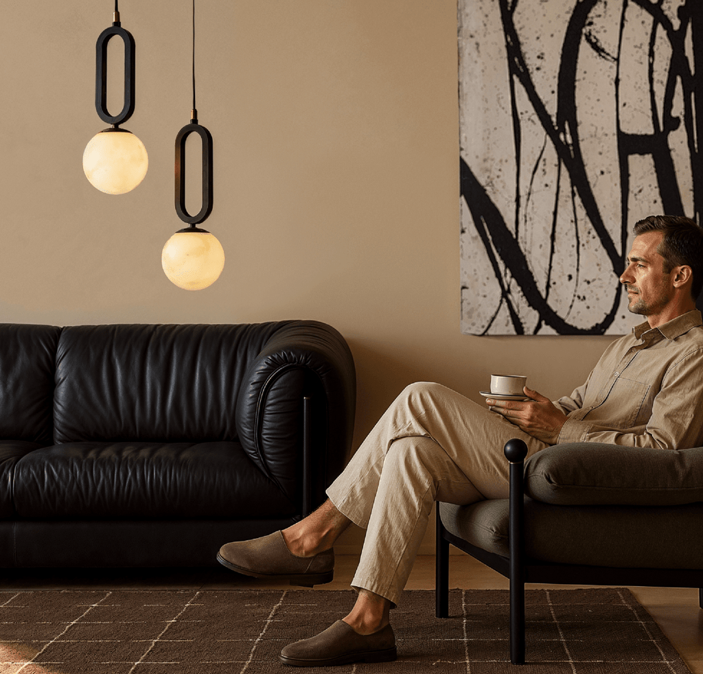 LumaTeardrop Alabaster Pendant Light for Ambient Home Interiors