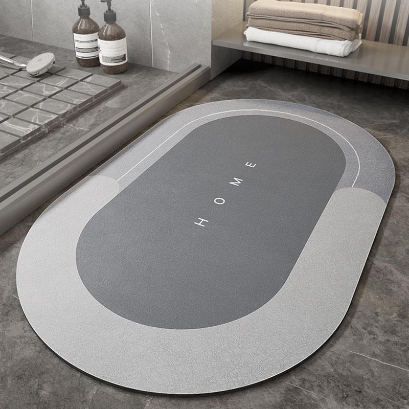 Quick-Dry Microfiber Bath Mat, Aurea Plush Absorbent Bathroom Rug
