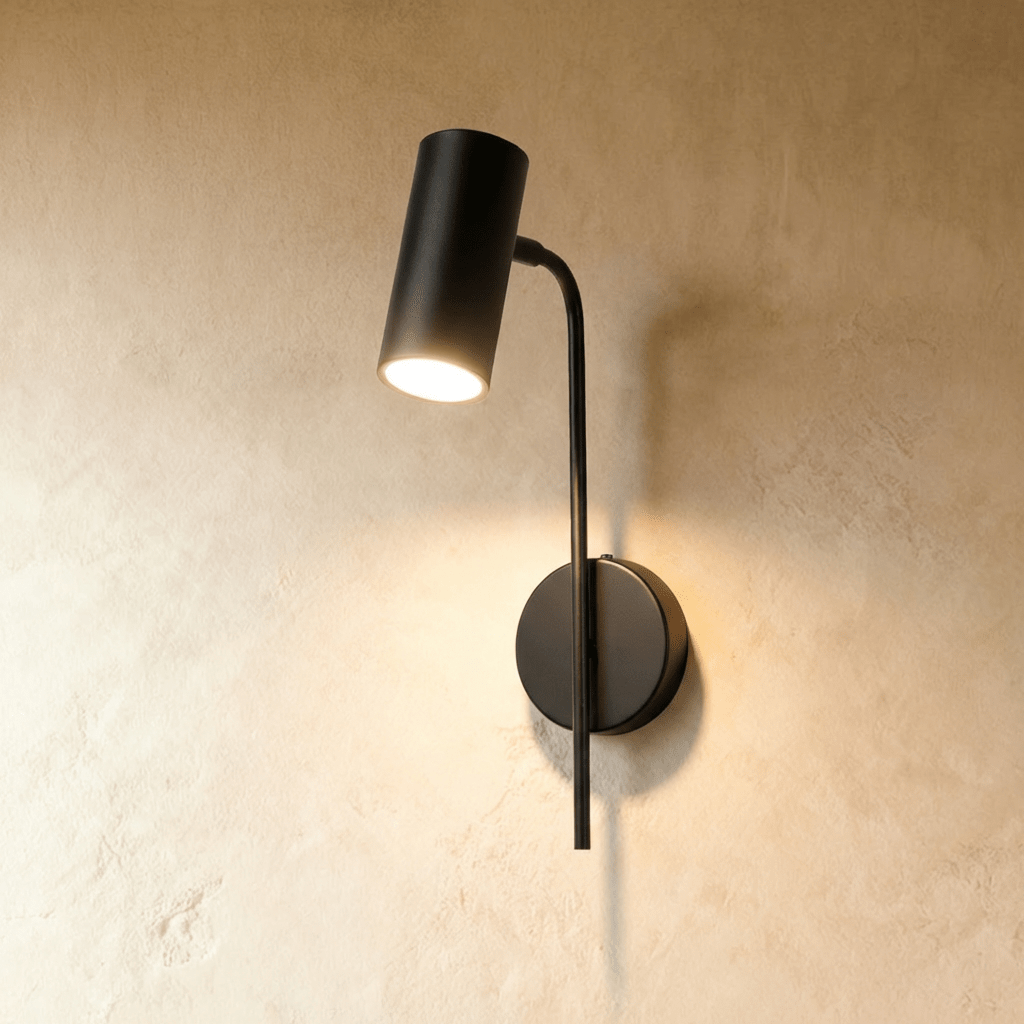 Fluxion Arc Bedside Reading Lamp Featuring Adjustable Industrial Shade