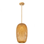 Lampada a sospensione AetherWeave in rattan a forma di bozzolo per soggiorni e corridoi