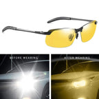 Gafas Luma para conducir de noche con tinte amarillo y lentes antirreflejos