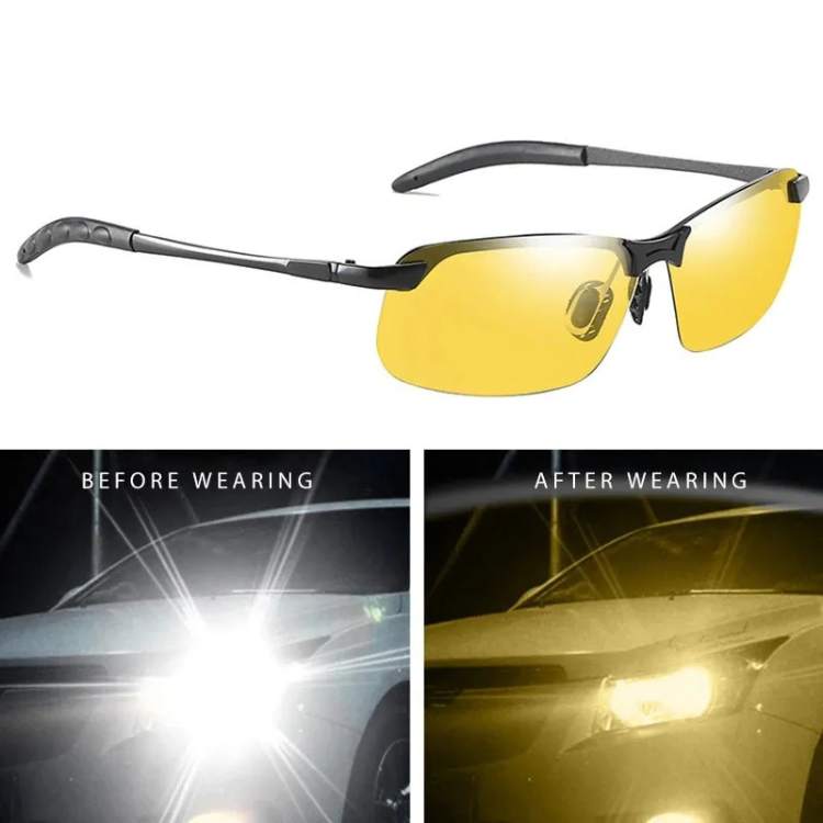 Gafas Luma para conducir de noche con tinte amarillo y lentes antirreflejos