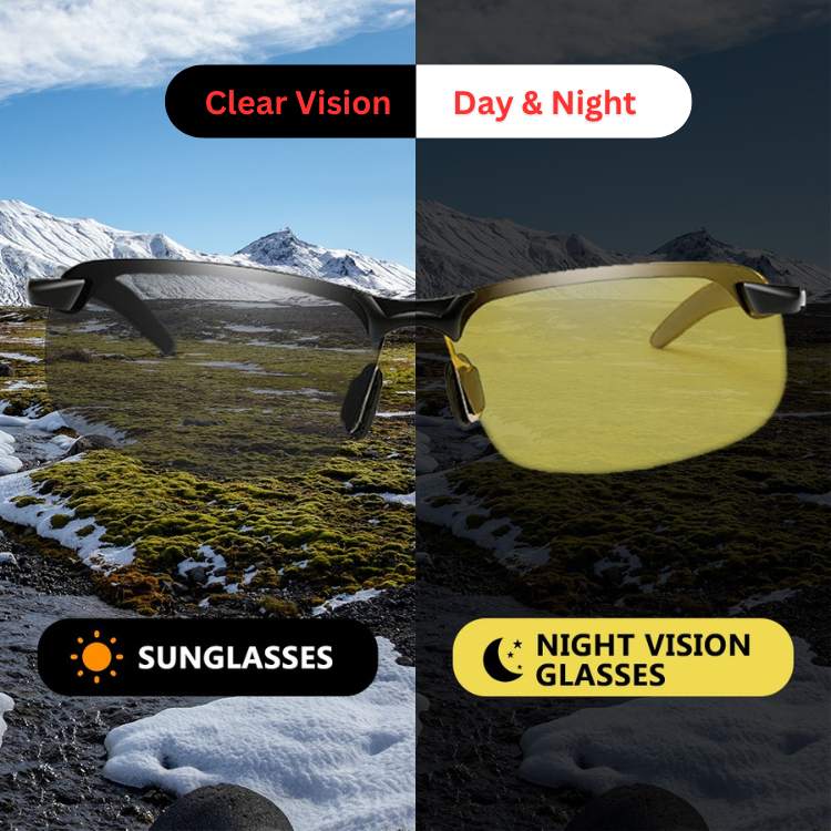 Gafas Luma para conducir de noche con tinte amarillo y lentes antirreflejos