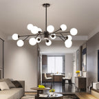 Lampadario Arcadia Luxe in finitura alluminio oro o nero per un'atmosfera accogliente