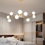 Lampadario Arcadia Luxe in finitura alluminio oro o nero per un'atmosfera accogliente