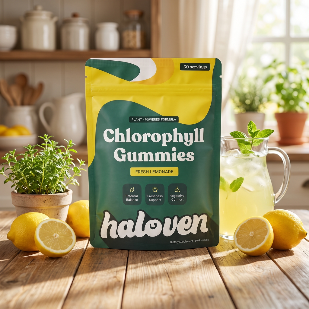 Denní chlorofylové želé pro svěží dech a podporu zdraví střev