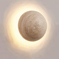 Asterra Travertine Wall Light, Cream Finish, Nordic Minimalist Style