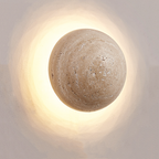Asterra Travertine Wall Light, Cream Finish, Nordic Minimalist Style