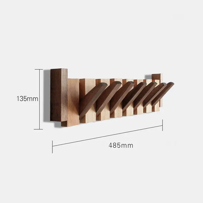 Wall-Mounted Coat Rack In Piano Silhouette With Multiple Hooks, Talvero