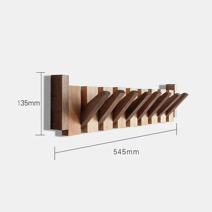 Wall-Mounted Coat Rack In Piano Silhouette With Multiple Hooks, Talvero