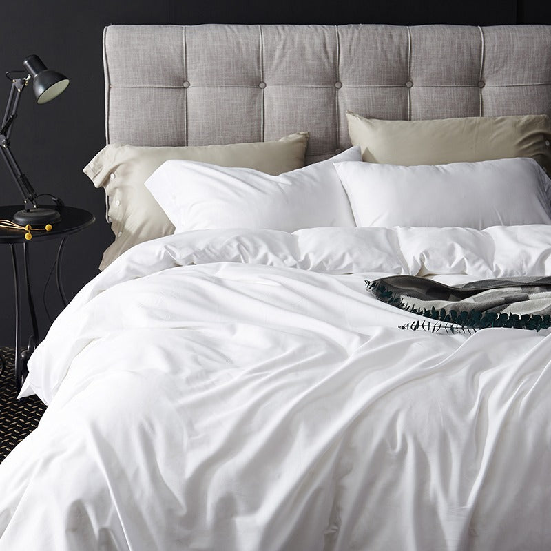 Parure de couette en coton égyptien, finition soyeuse Velora, 6 coloris