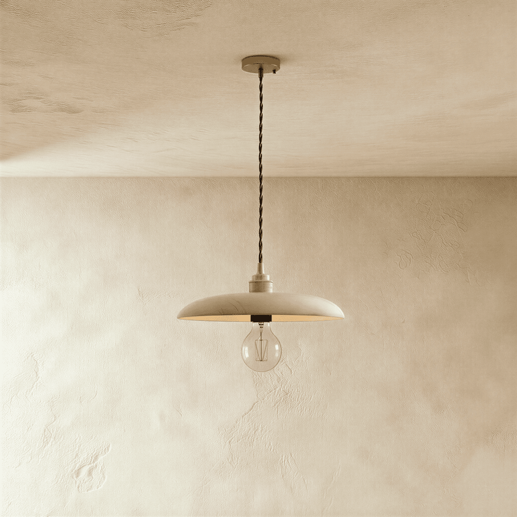 WoodLumen Dome Pendant Light With Brass Accents And Warm Glow