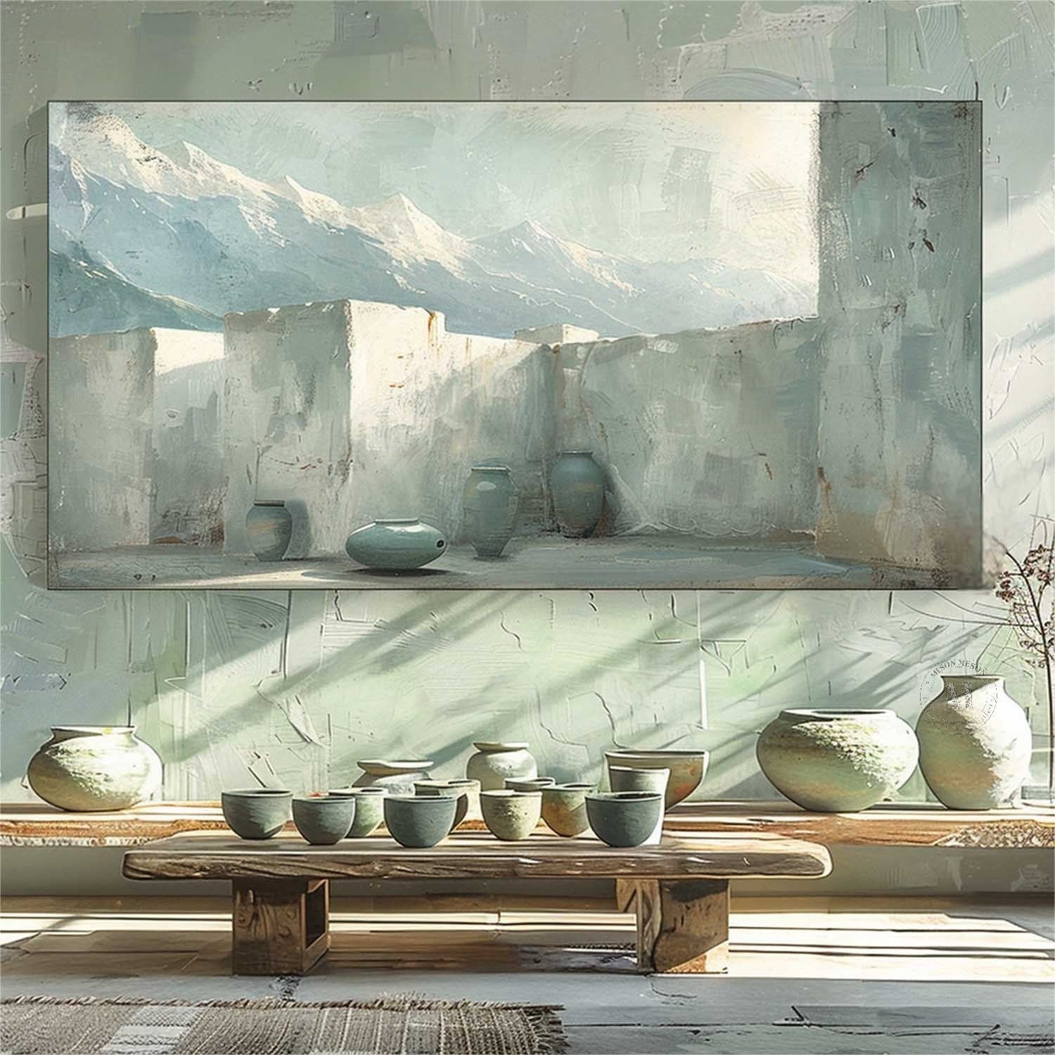 Wall Art Mountain Courtyard Ceramic Vessels | Fioriscas