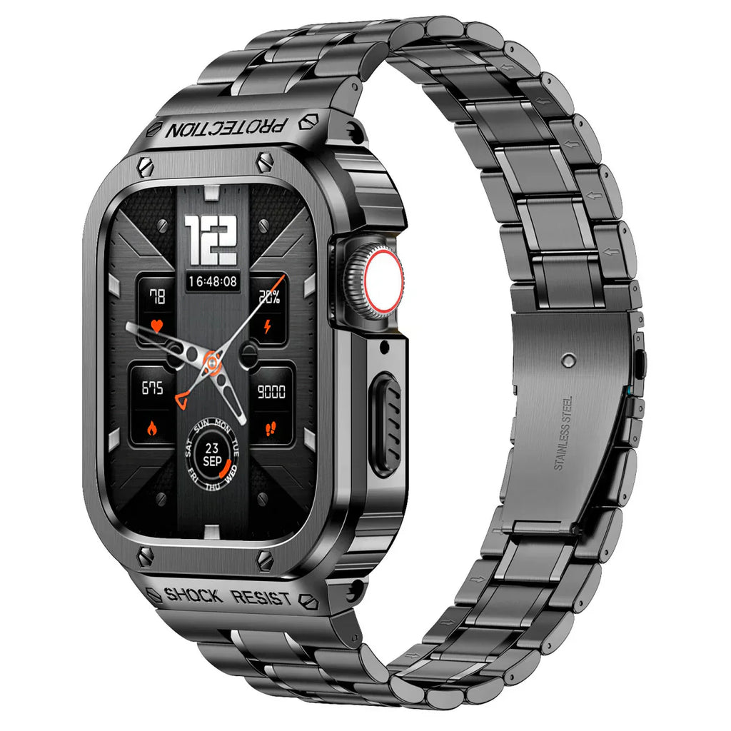 Alera Stainless Steel Band and Case for Apple Watch, All-in-One
