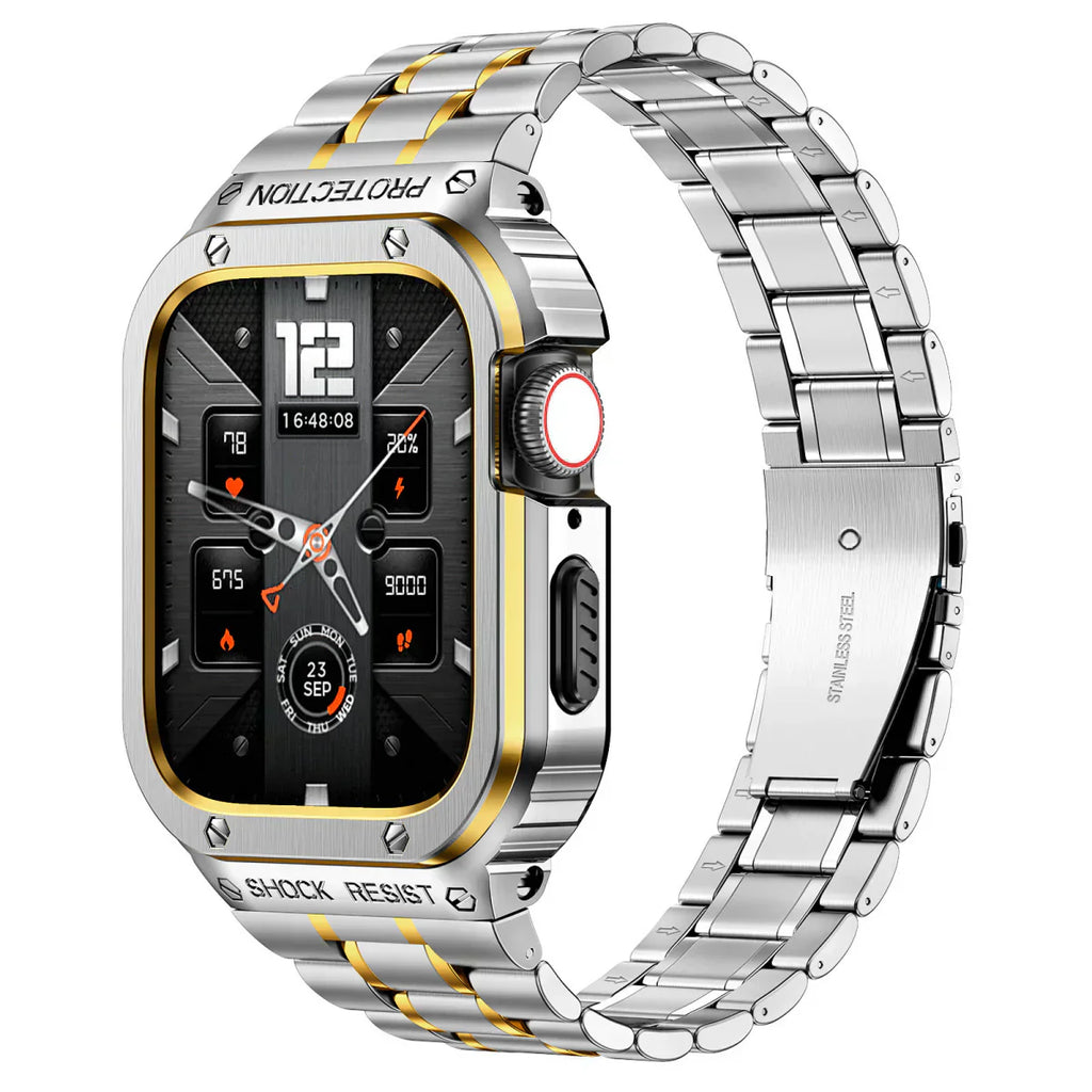 Alera Stainless Steel Band and Case for Apple Watch, All-in-One
