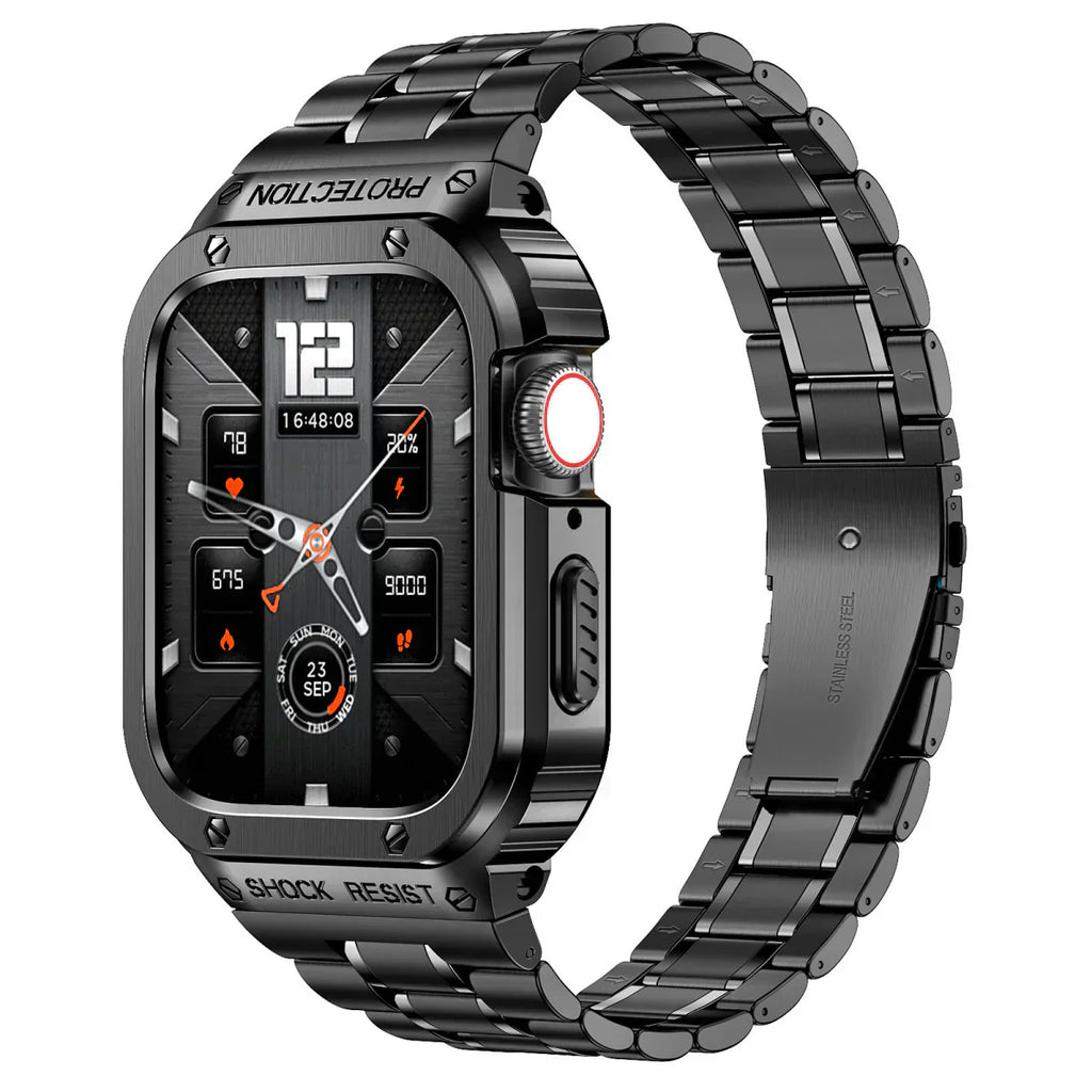 Alera Stainless Steel Band and Case for Apple Watch, All-in-One